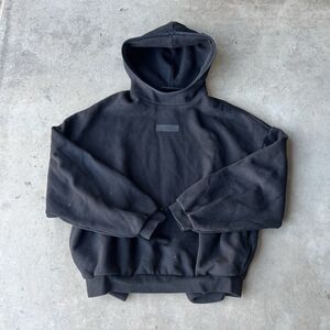 Fear of God Essentials Ninja Black Hoodie y2k streetwear Mens Size M